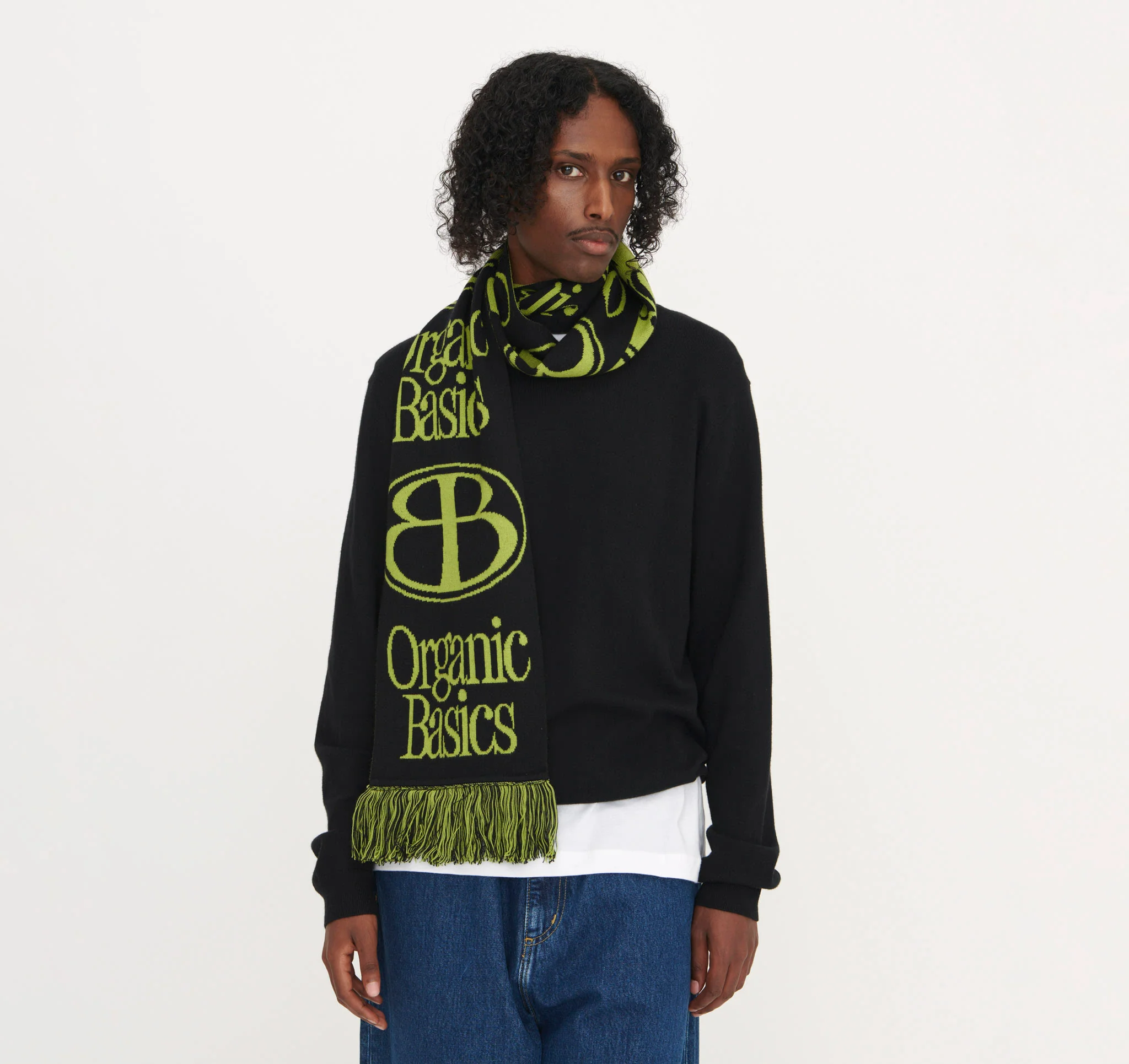 Soft Knit Jacquard Scarf - Image 2