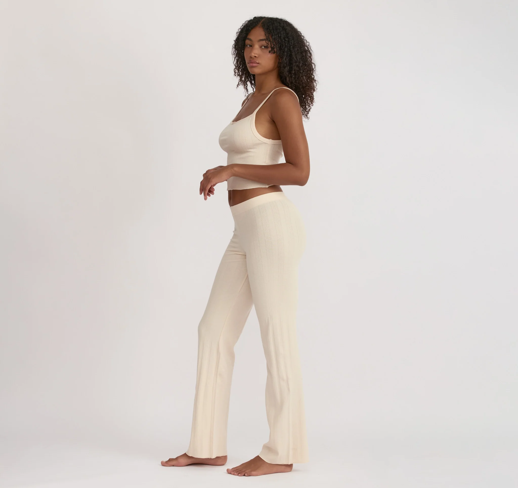 Pointelle Straight Leg Pants - Image 2